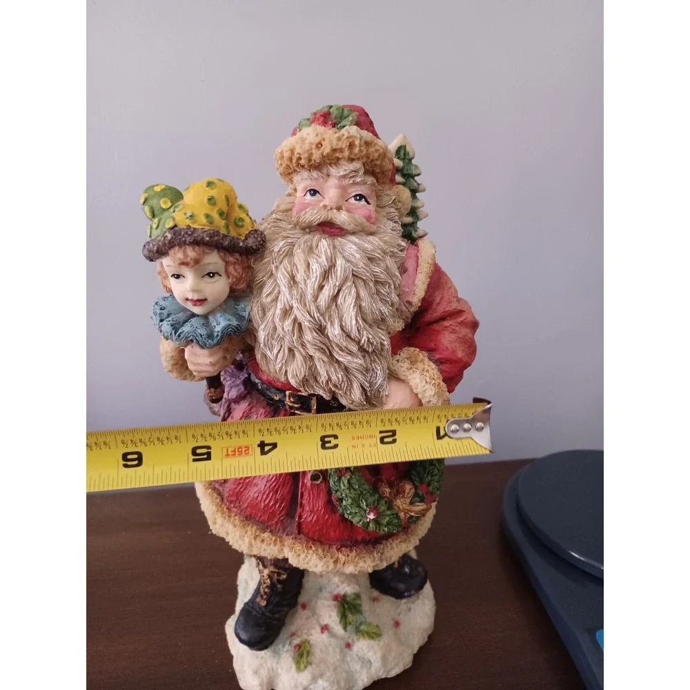 Vtg Musical St. Nicholas Santa wind up figurine Christmas. *Please read